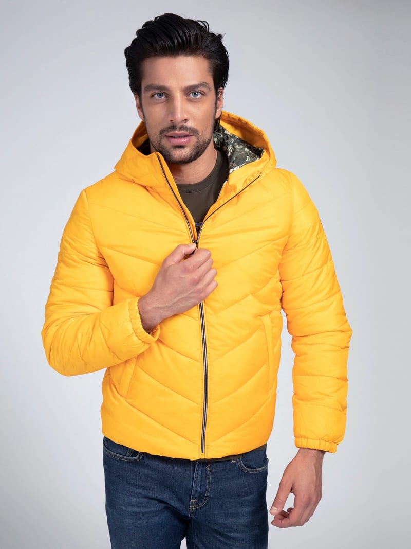 PADDED HIGH NECK WITH HOOD PUFFER