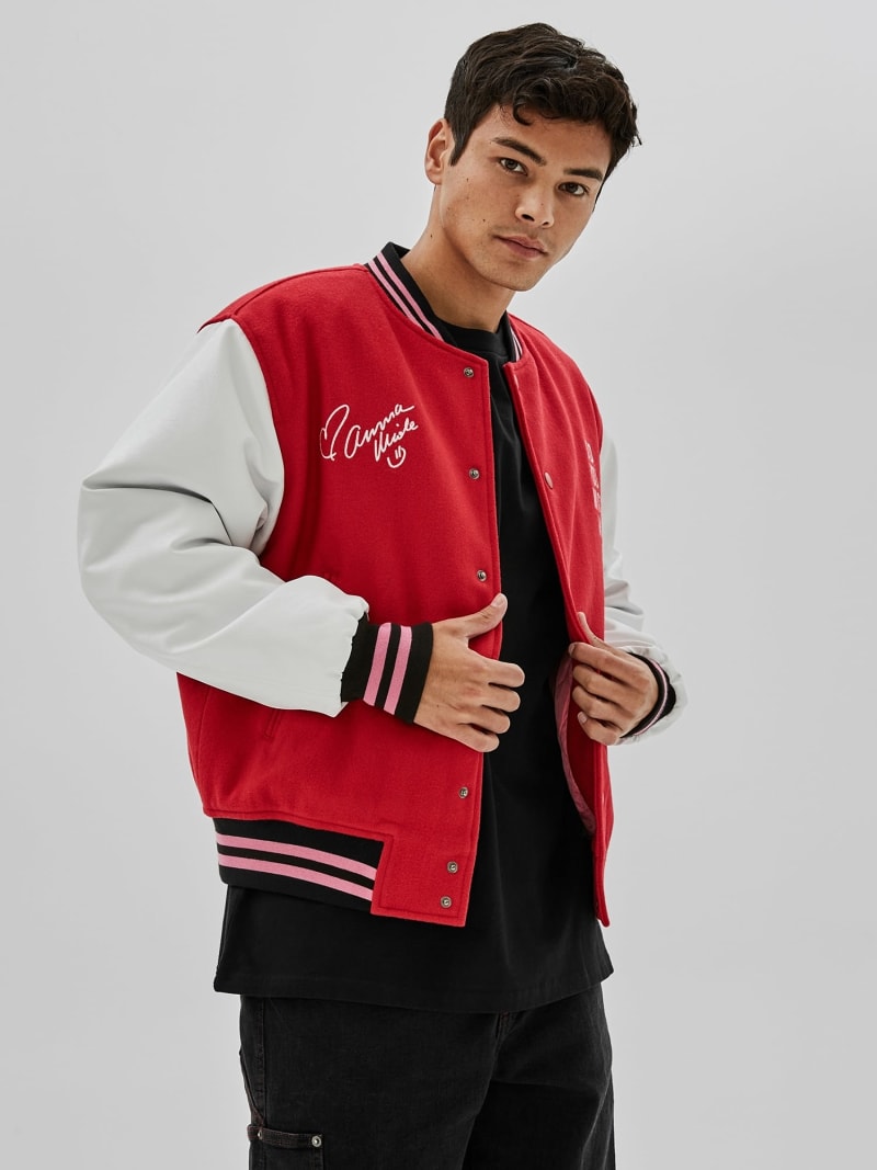 GUESS REAR PRINT BOMBER JACKET