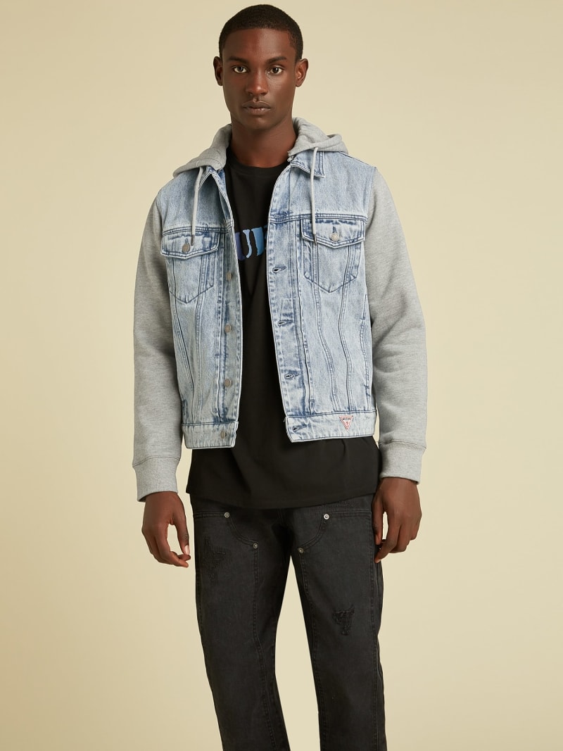 SLIM FLEECE-LINED DENIM JACKET