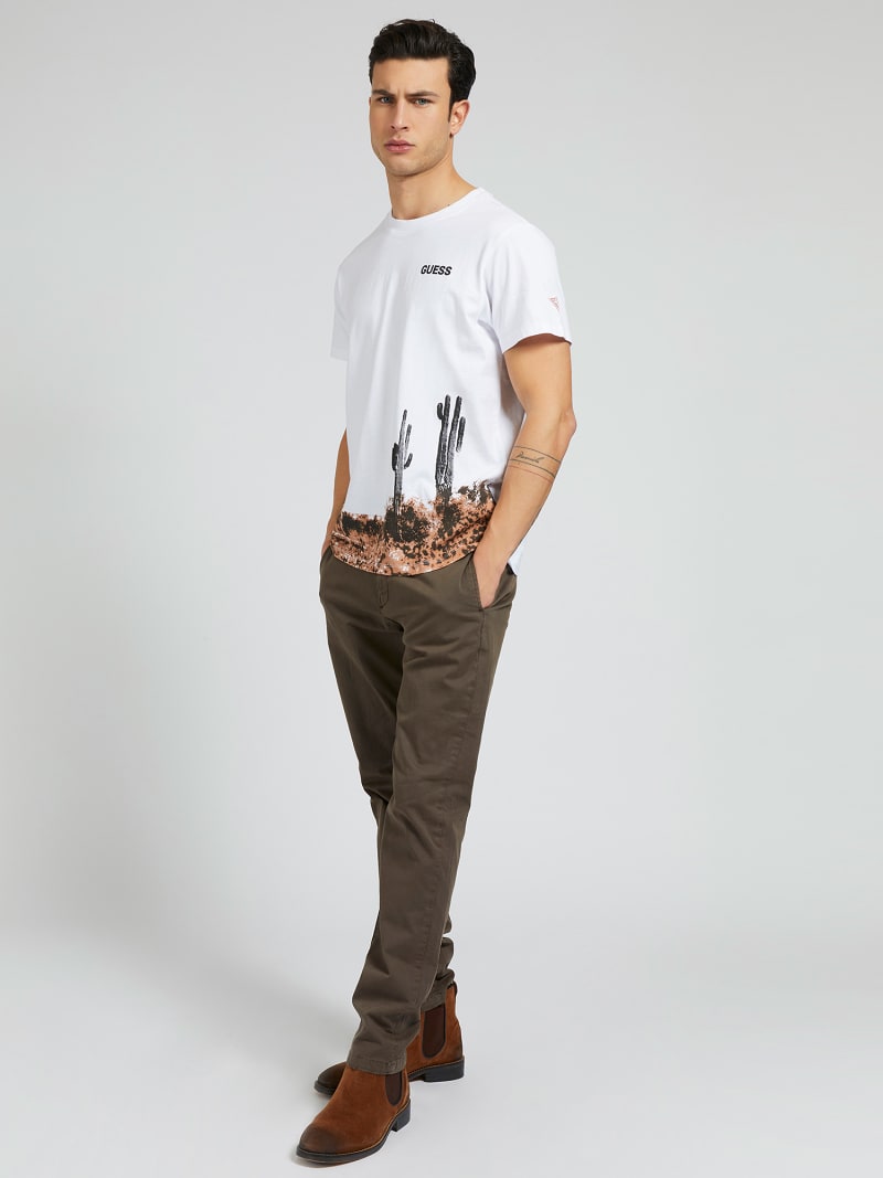 コンビニ受取対応商品 Guess 韓国大人気 Men S White Crop Straight Pants 海外正規品 Grupovegadiaz Com