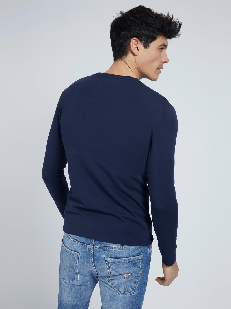 Super Slim Long Sleeves T Shirt Guess Official Online Store