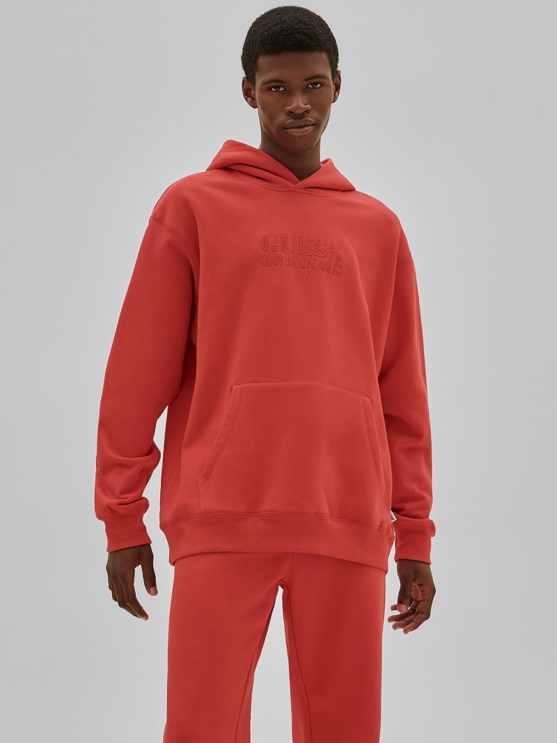 Guess best sale hoodie red