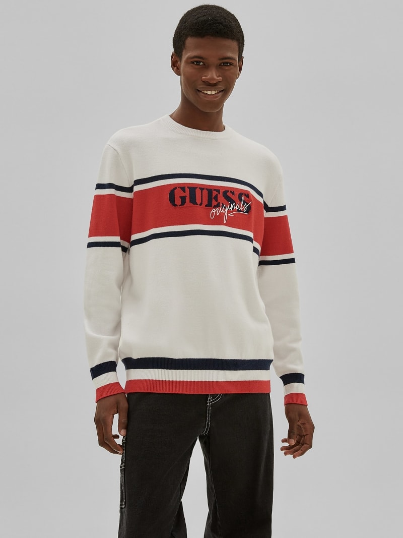 Guess hotsell striped sweatshirt