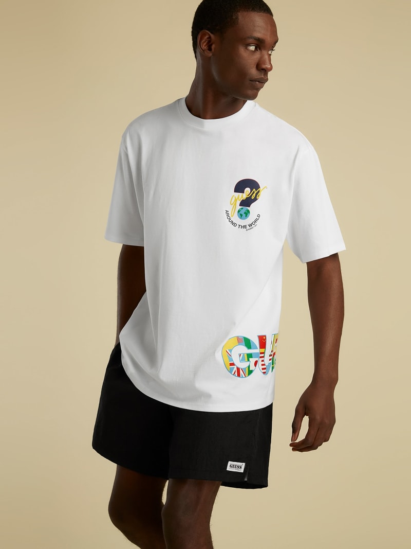 Flag Logo T Shirt Guess Official Online Store