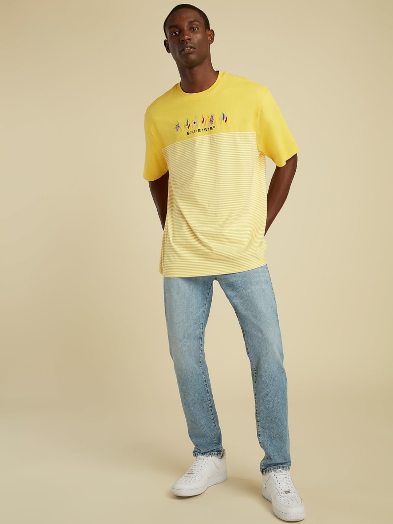 Camiseta guess online rayas amarillas