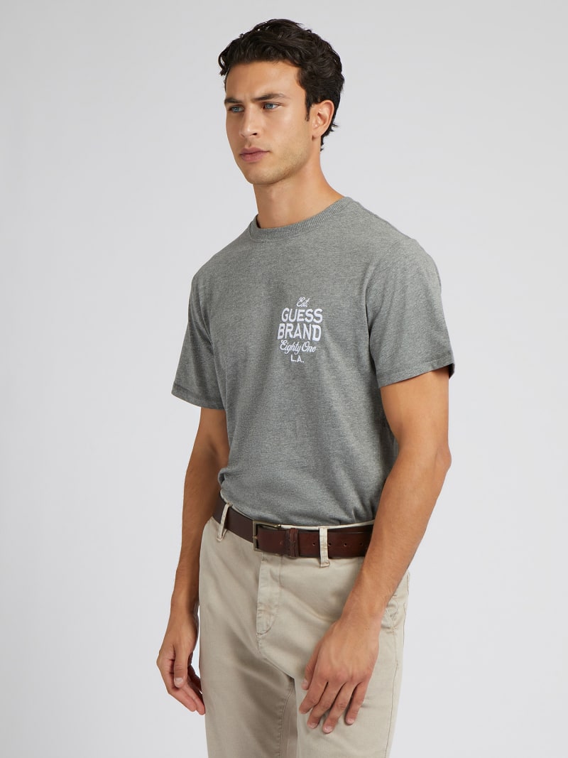 T-shirt con patch frontale e posteriore