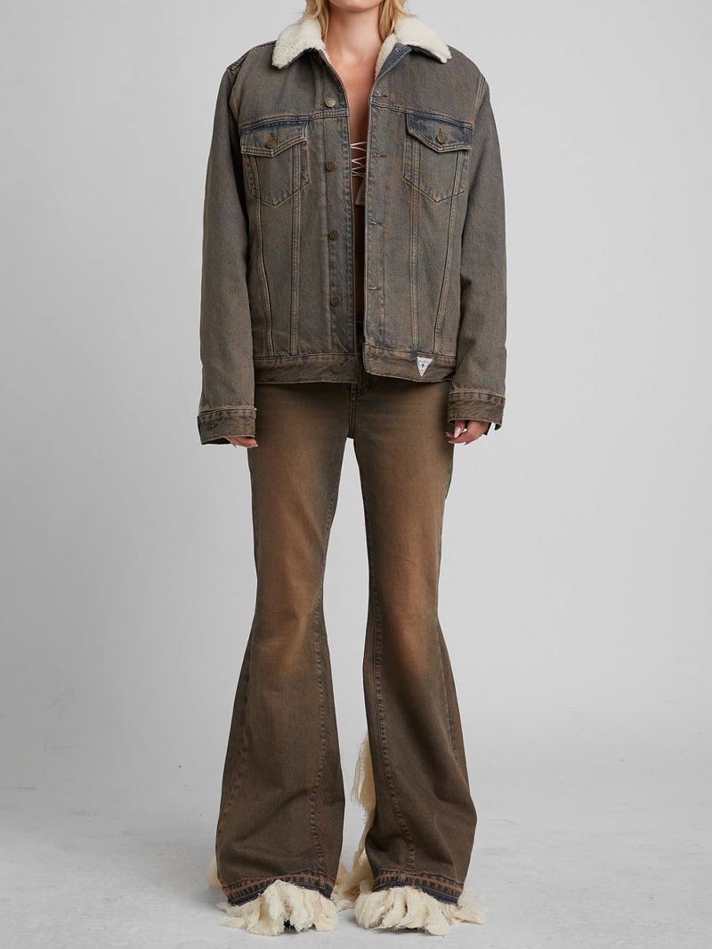 Classic sherpa jean jacket yeezy new arrivals