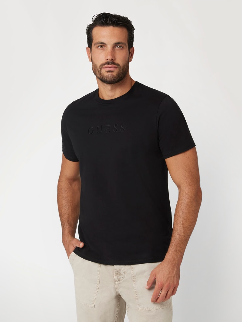 GUESS® T-shirt com bordado à frente e atrás Homem