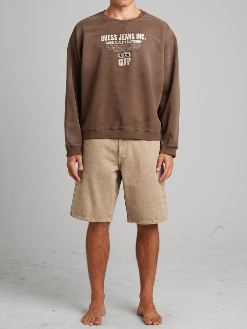Guess multi script sweatshirt sales