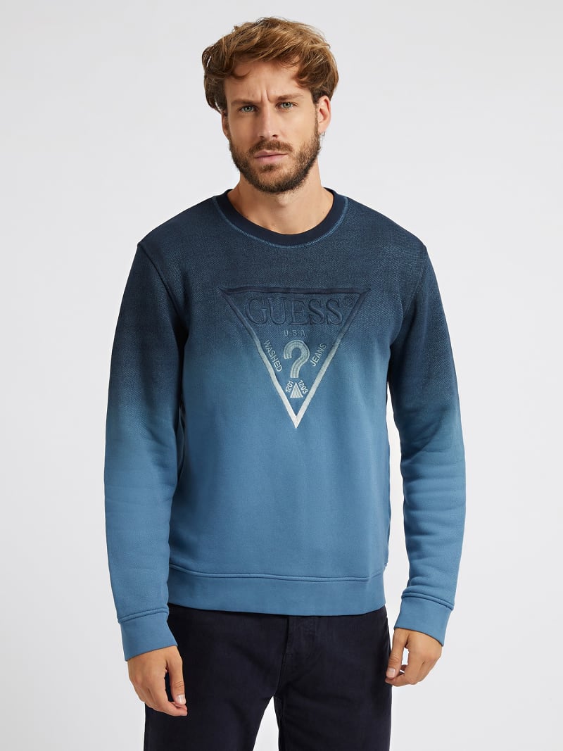 Guess triangle hotsell logo sweatshirt