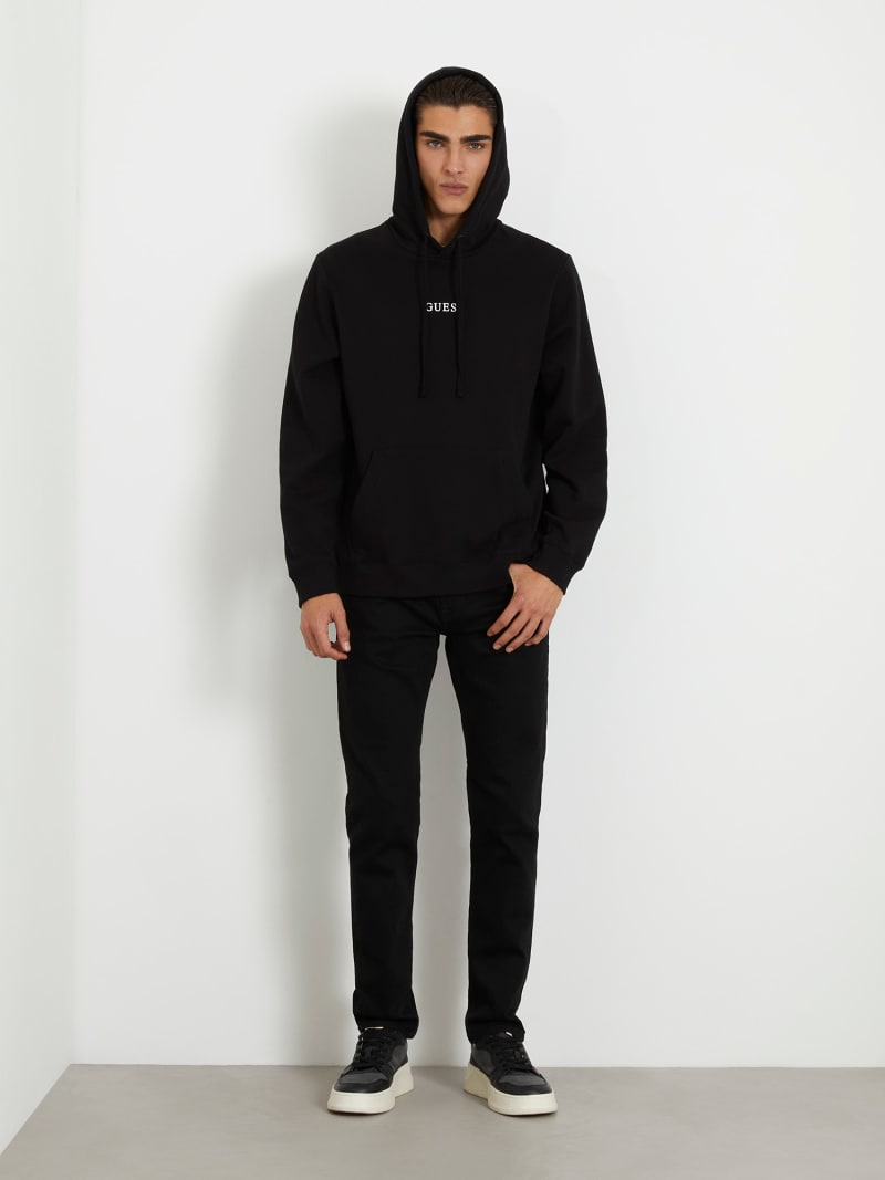 Guess logo repeat new arrivals black hoodie