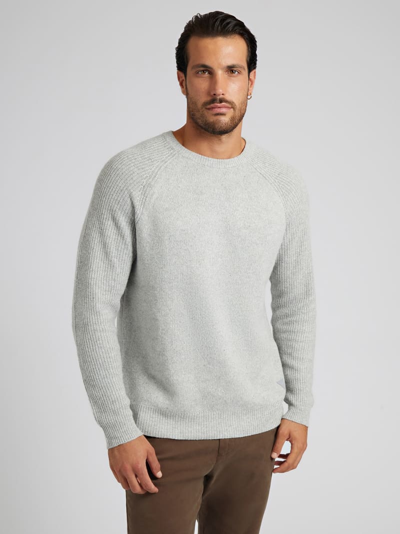Sweter z prążkowanymi rękawami