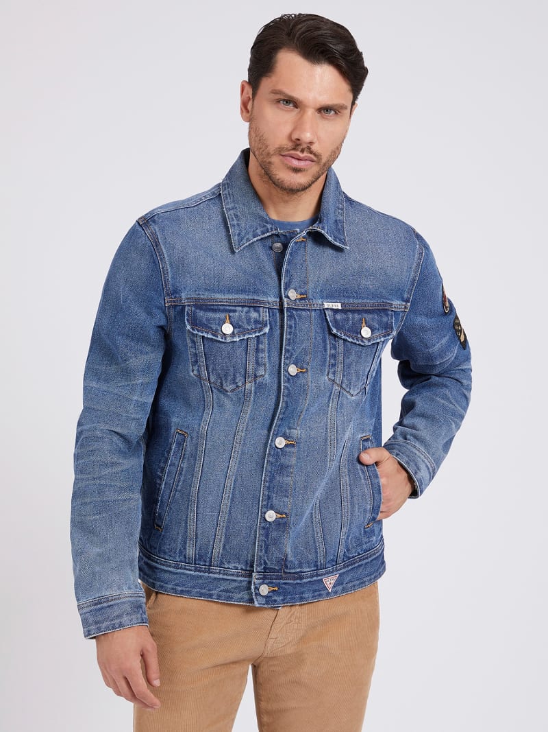 Veste jean empiècement postérieur