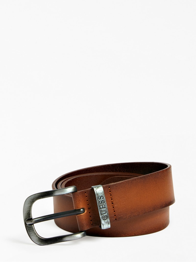 Guess men's leather belt top