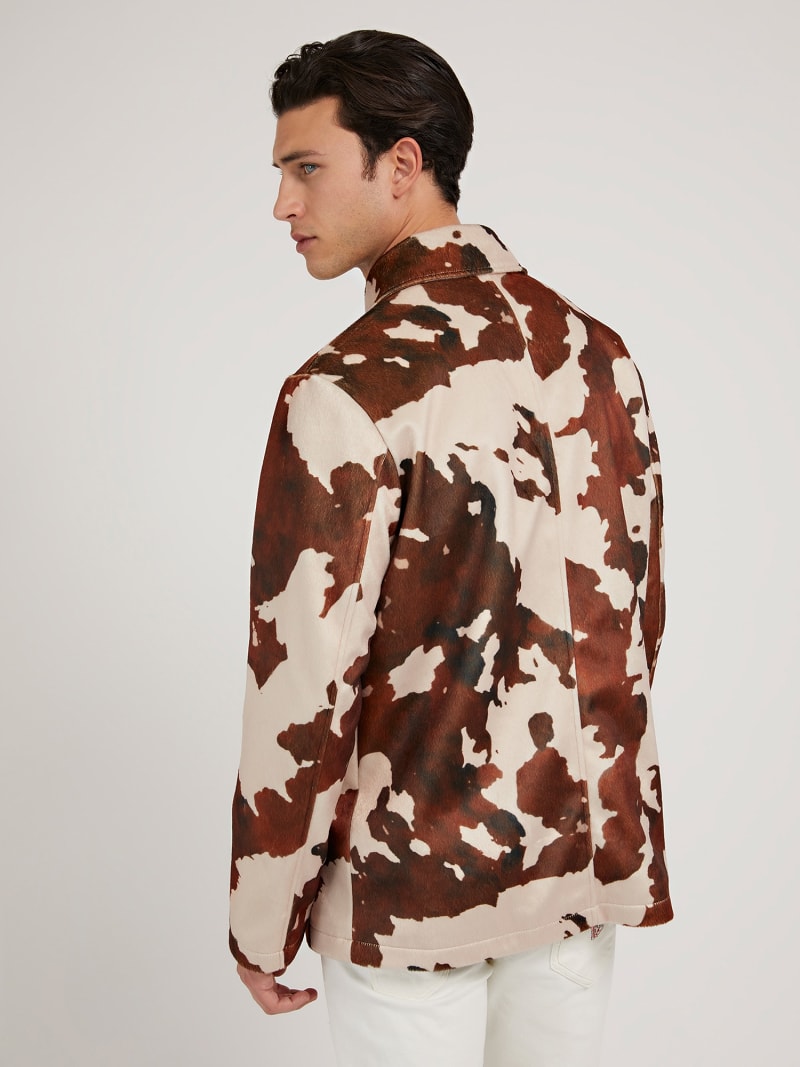 Abrigo largo de piel con estampado de espiga - Prêt-à-Porter 1AC2UM