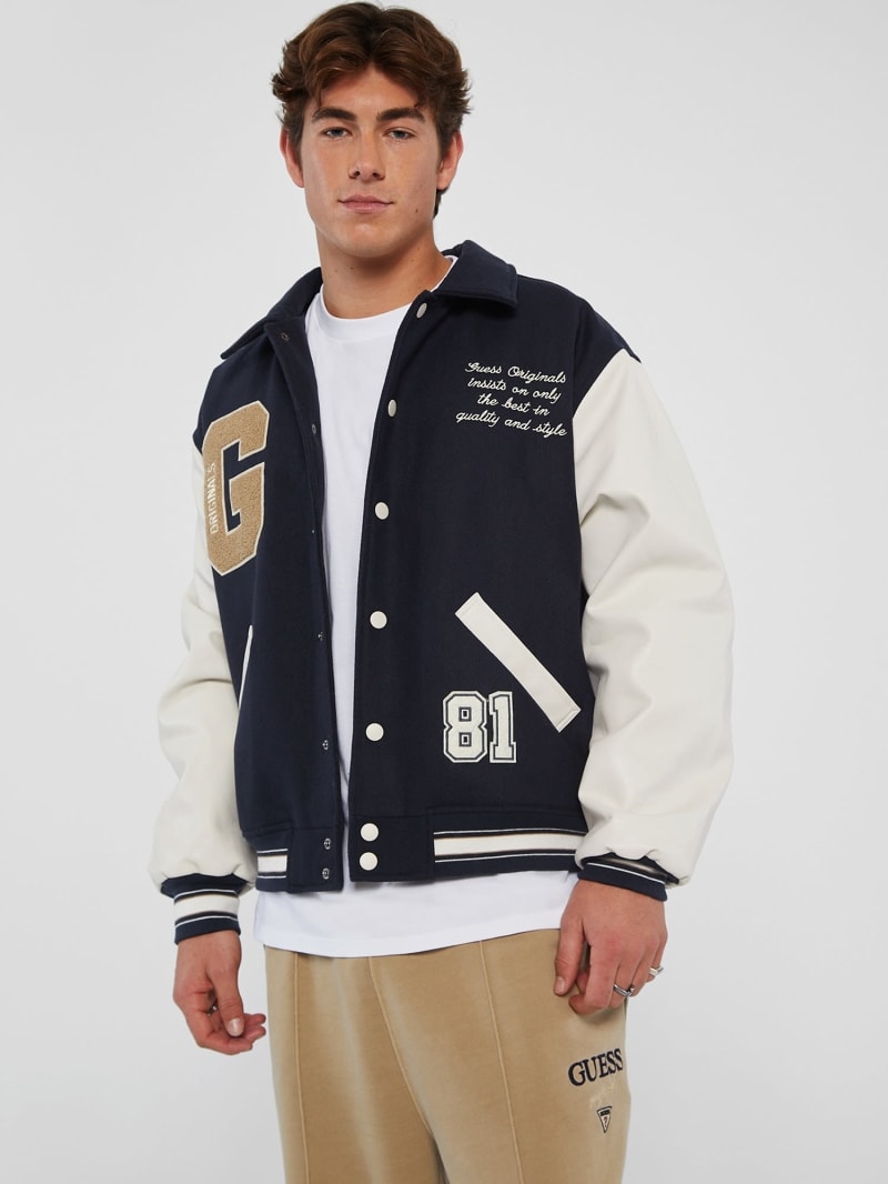 Patch bomber jacket