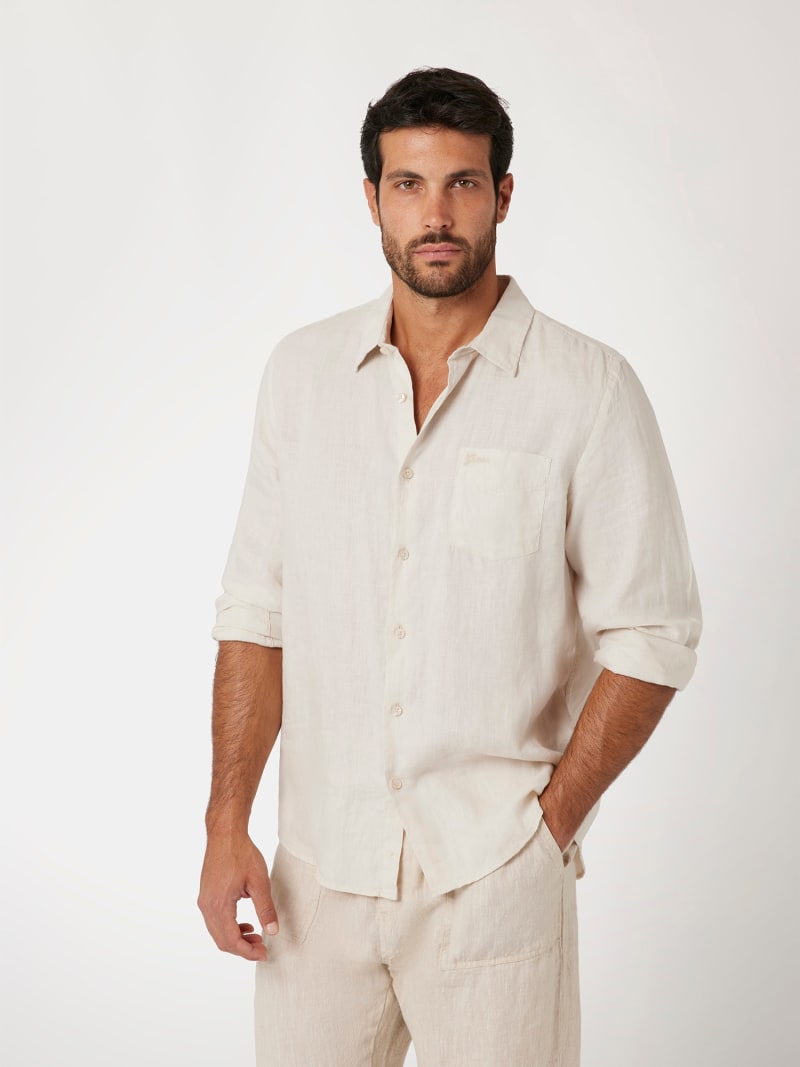 GUESS Camicia in lino Uomo
