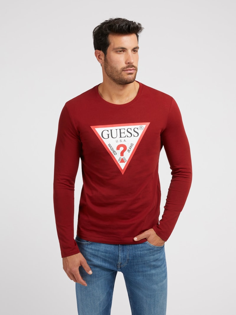 Guess long outlet sleeve mens