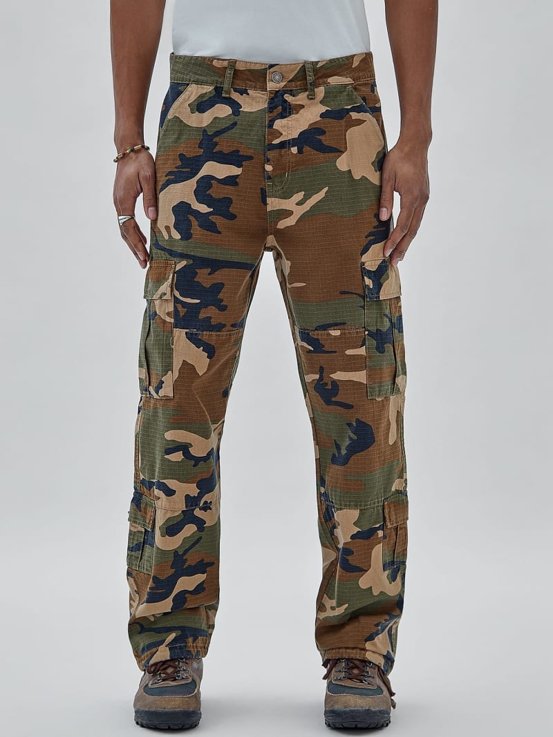 Pantalon cargo taille moyenne ripstop