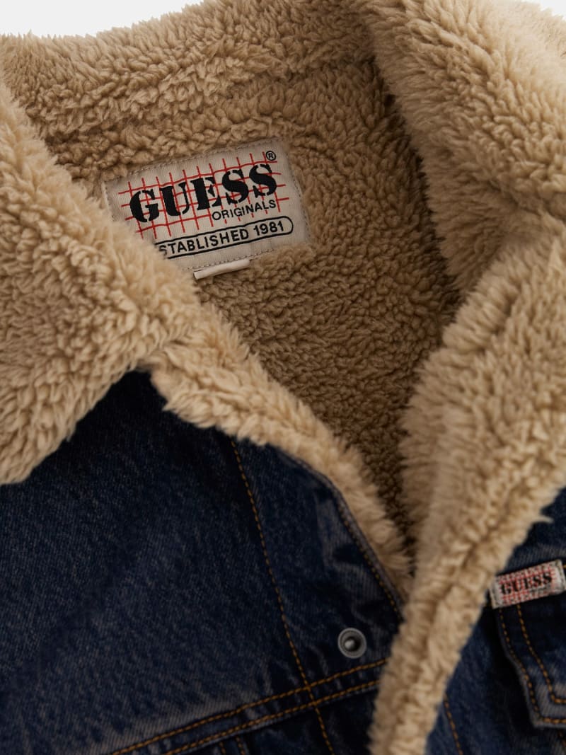 Guess denim jacket with fur top
