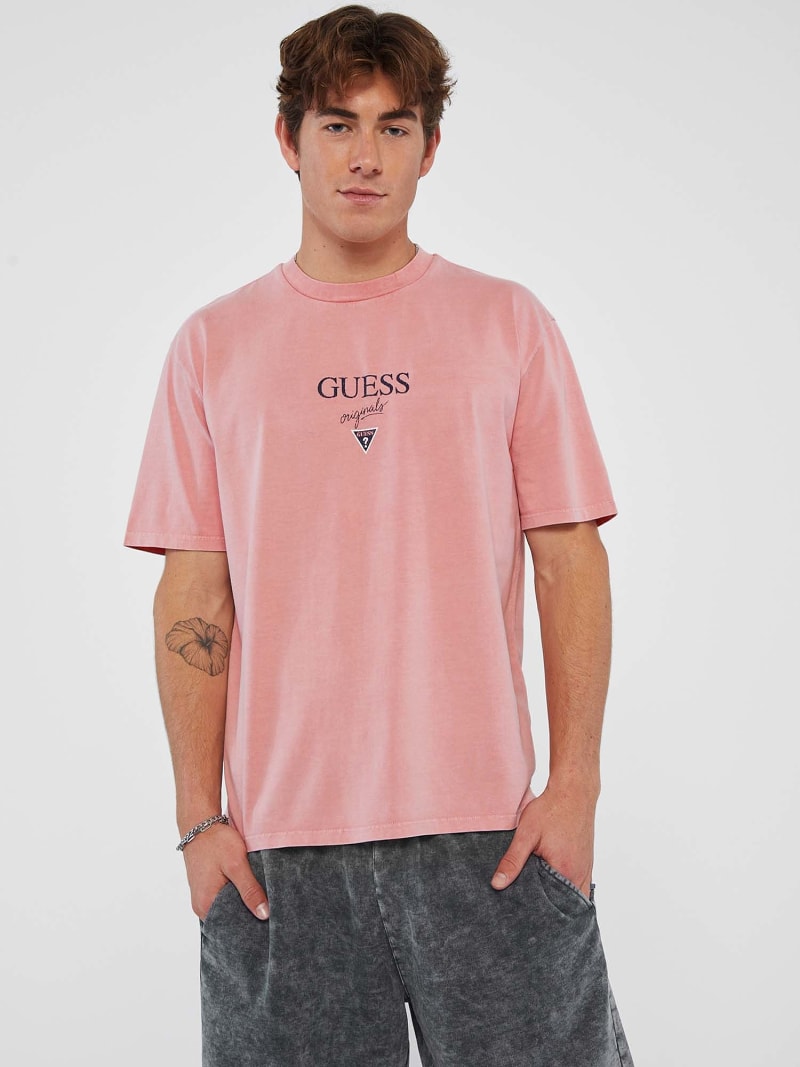 Pink guess shirt men deals