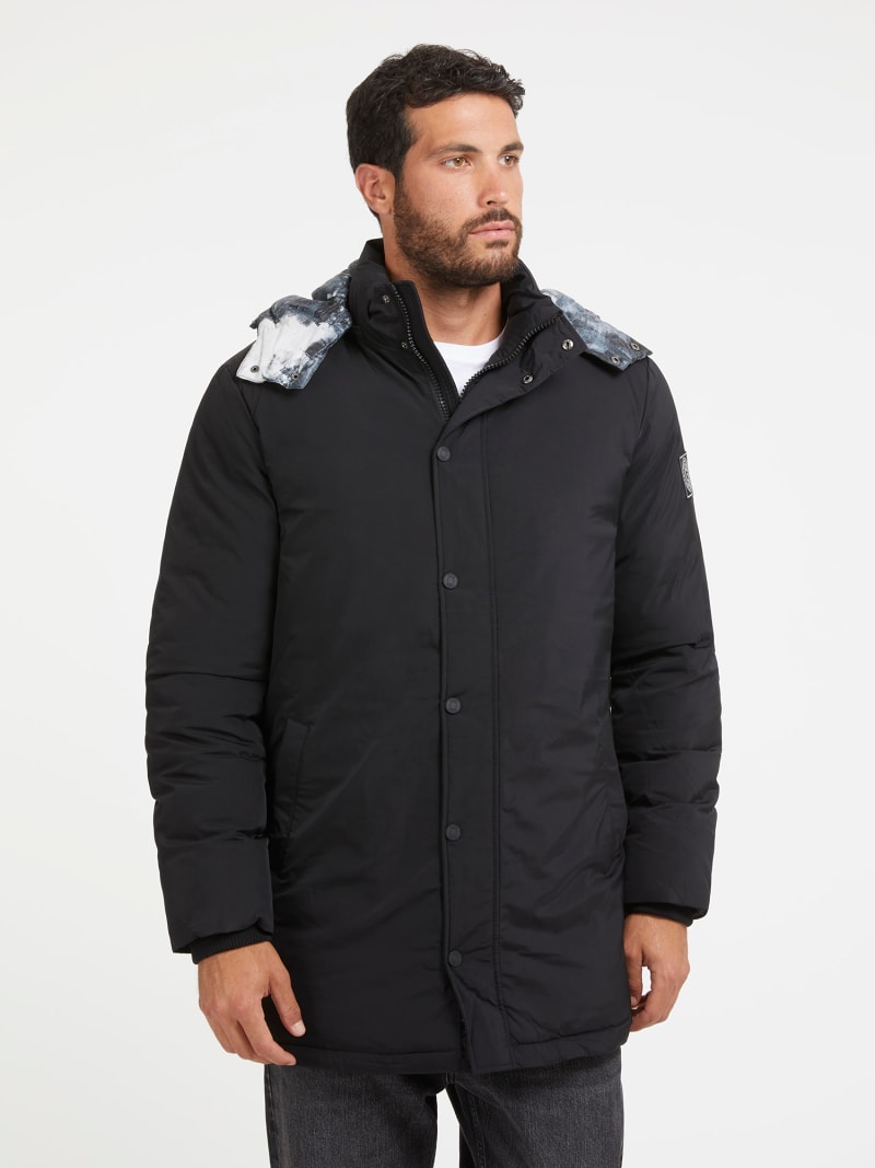 Twill-Parka aus Stretch-Nylon