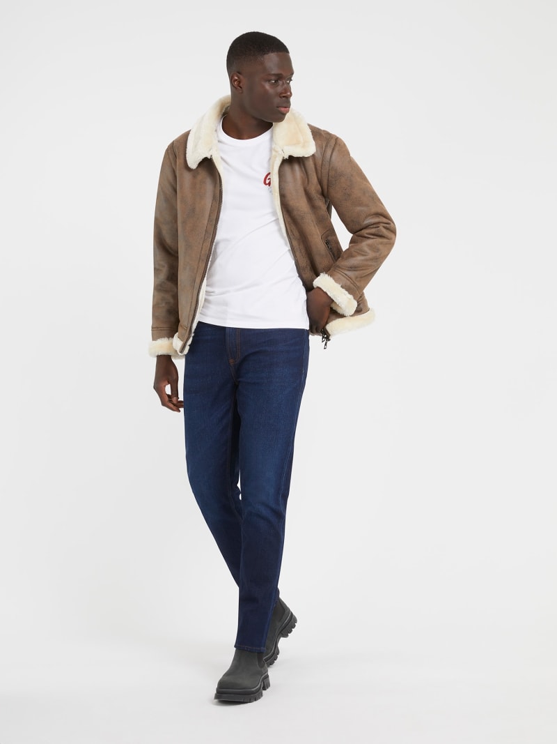 Guess shearling cheap coat
