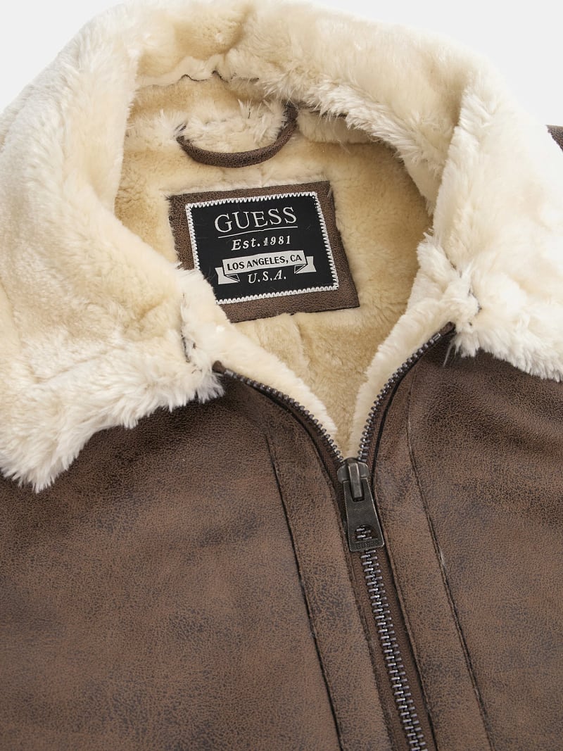 Guess hot sale shearling jacket