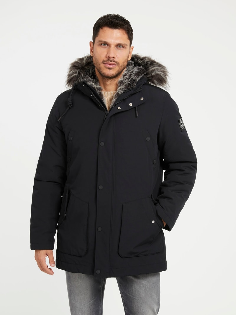 GUESS® Faux leather lining parka Men