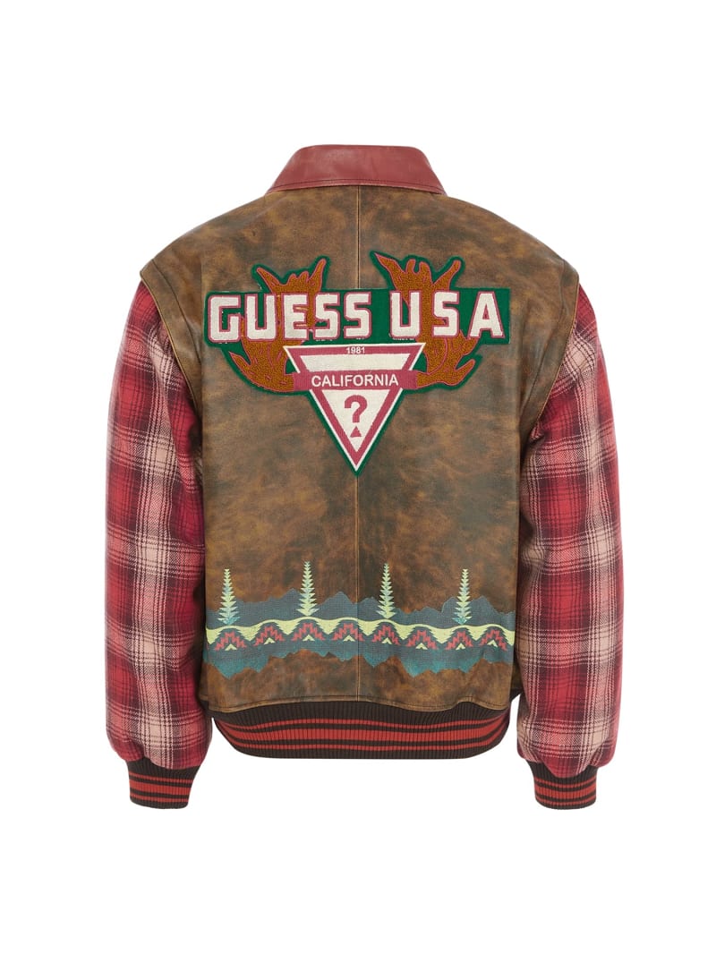 Guess leather jacket myer discount