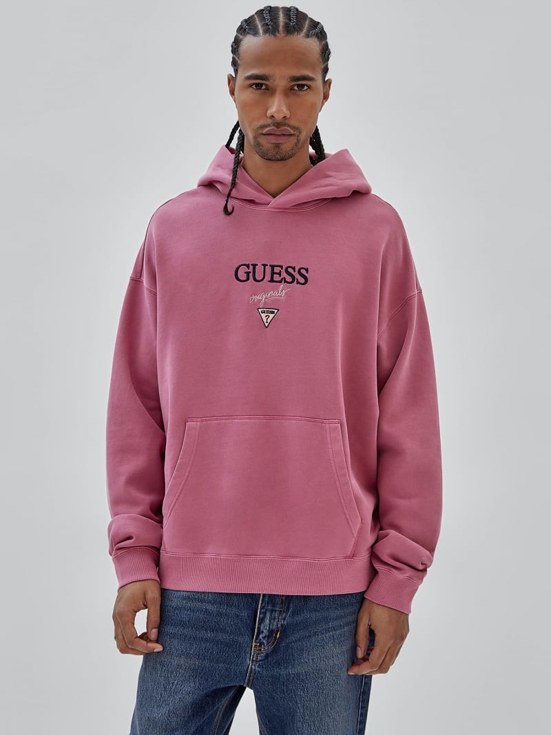 Guess hoodie pink discount