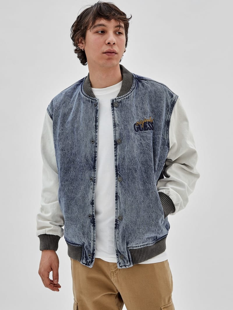 Guess denim bomber jacket online