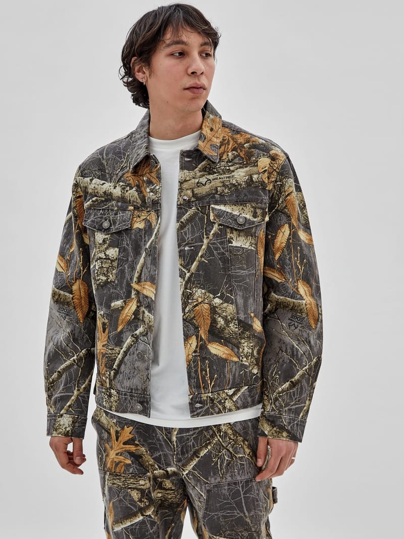 Guess camo shop bomber jacket
