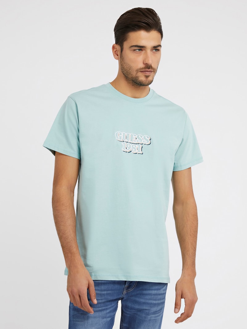 GUESS® T-shirt com bordado à frente e atrás Homem