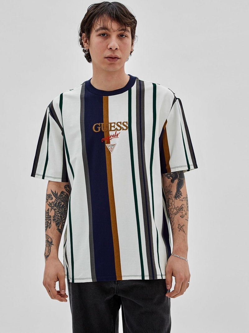 Desconexión pavimento valor Camiseta de rayas Hombre | GUESS® Originals Sitio Oficial