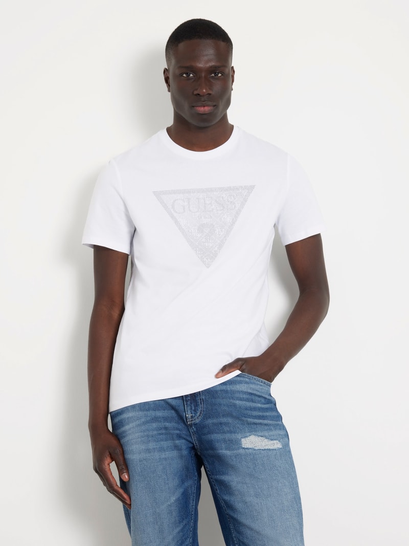 Guess motif t shirt sale