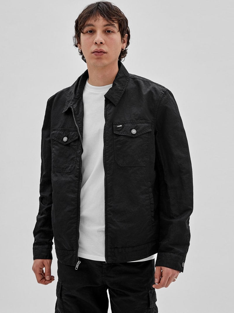 GUESS® Originals Washed nylon jacket Men