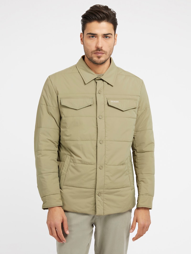 Padded shirt jacket mens sales
