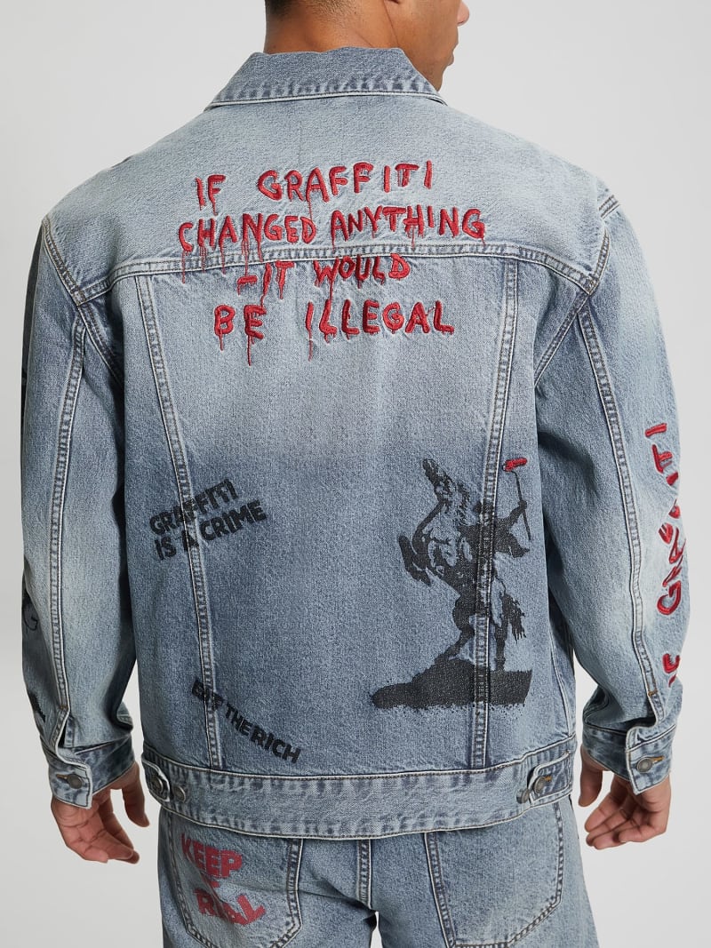 All over print denim jacket deals