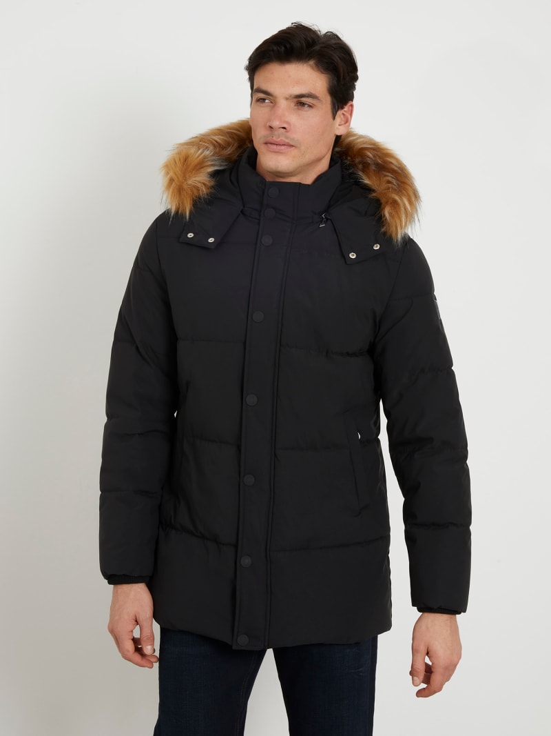 GUESS® Faux fur hood puffer Men