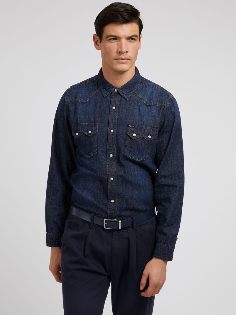 Regular fit denim shirt