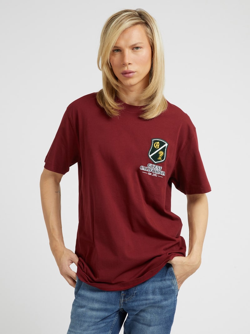 Maroon guess shirt sales