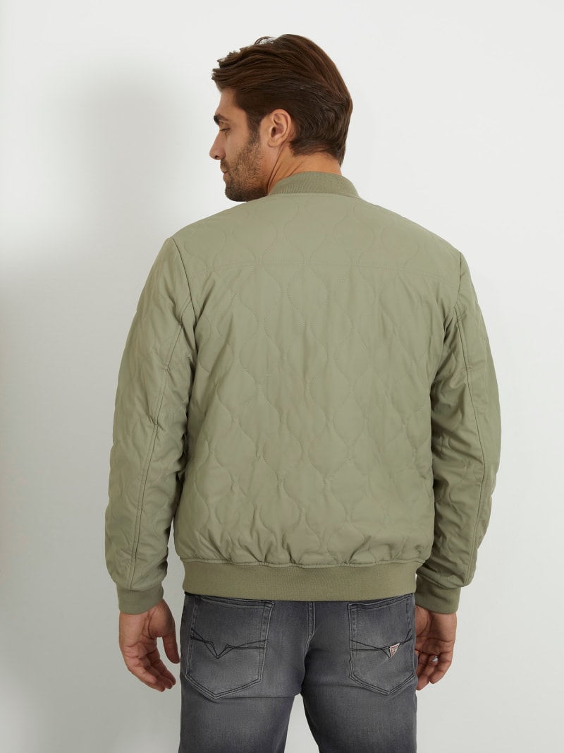 Guess jake shop quilted bomber jacket