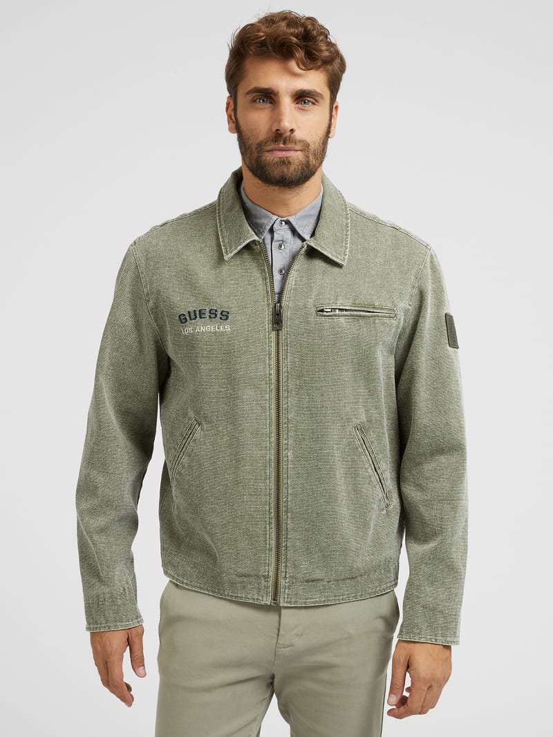 Green canvas jacket mens outlet