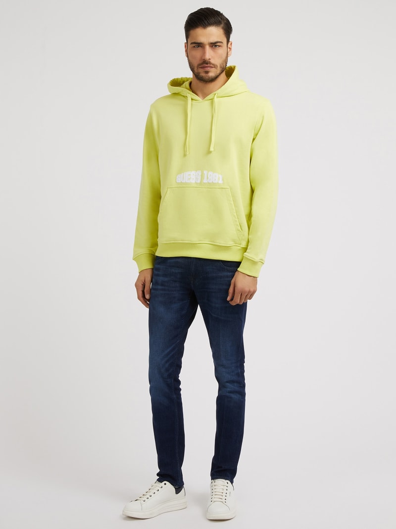 Guess yellow hoodie shop