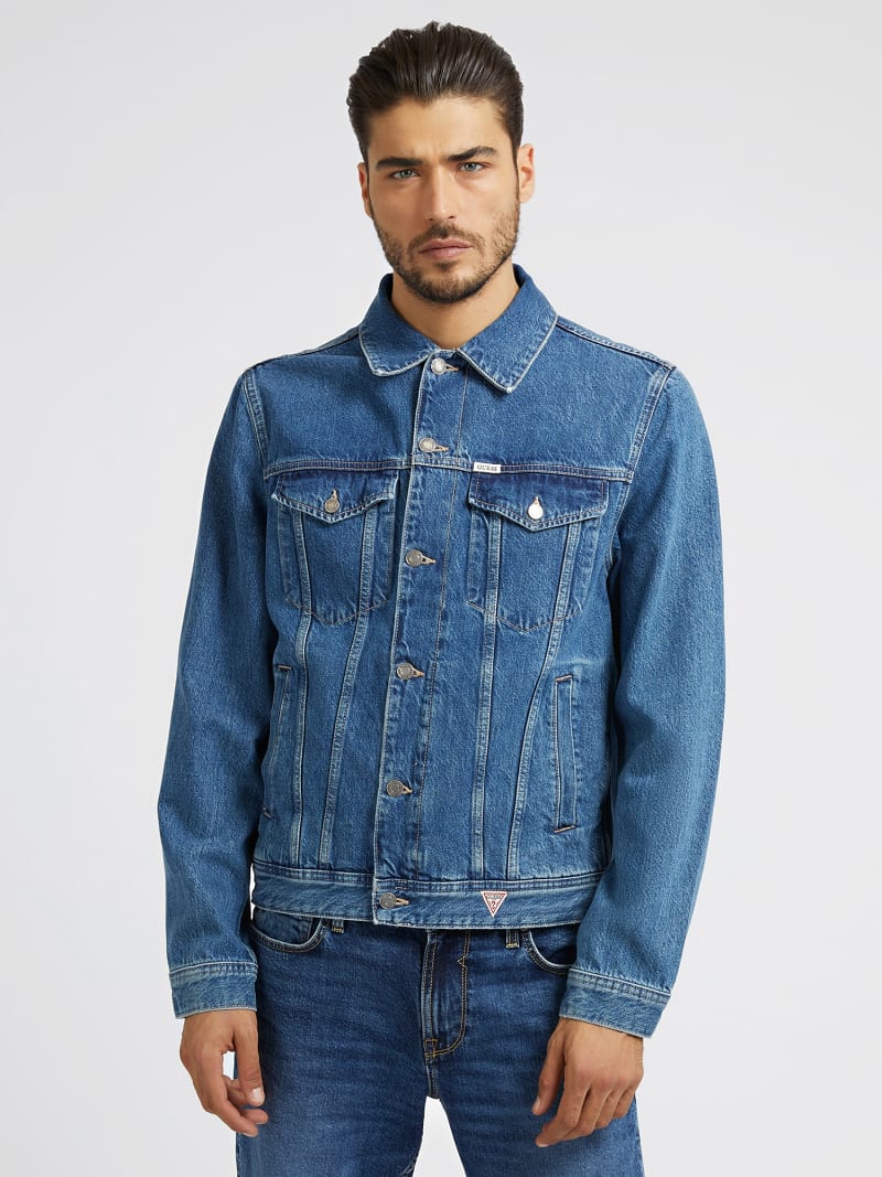 Veste jean empiècement postérieur