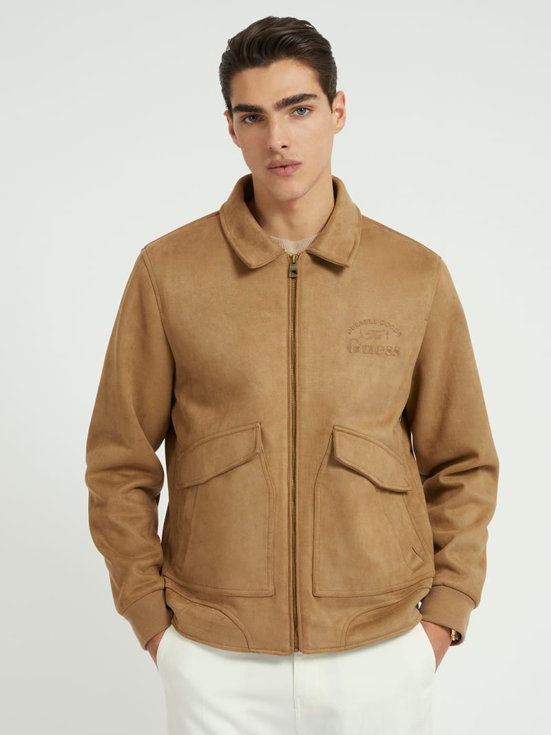 GUESS® Chaqueta Harrington ante sintético Hombre