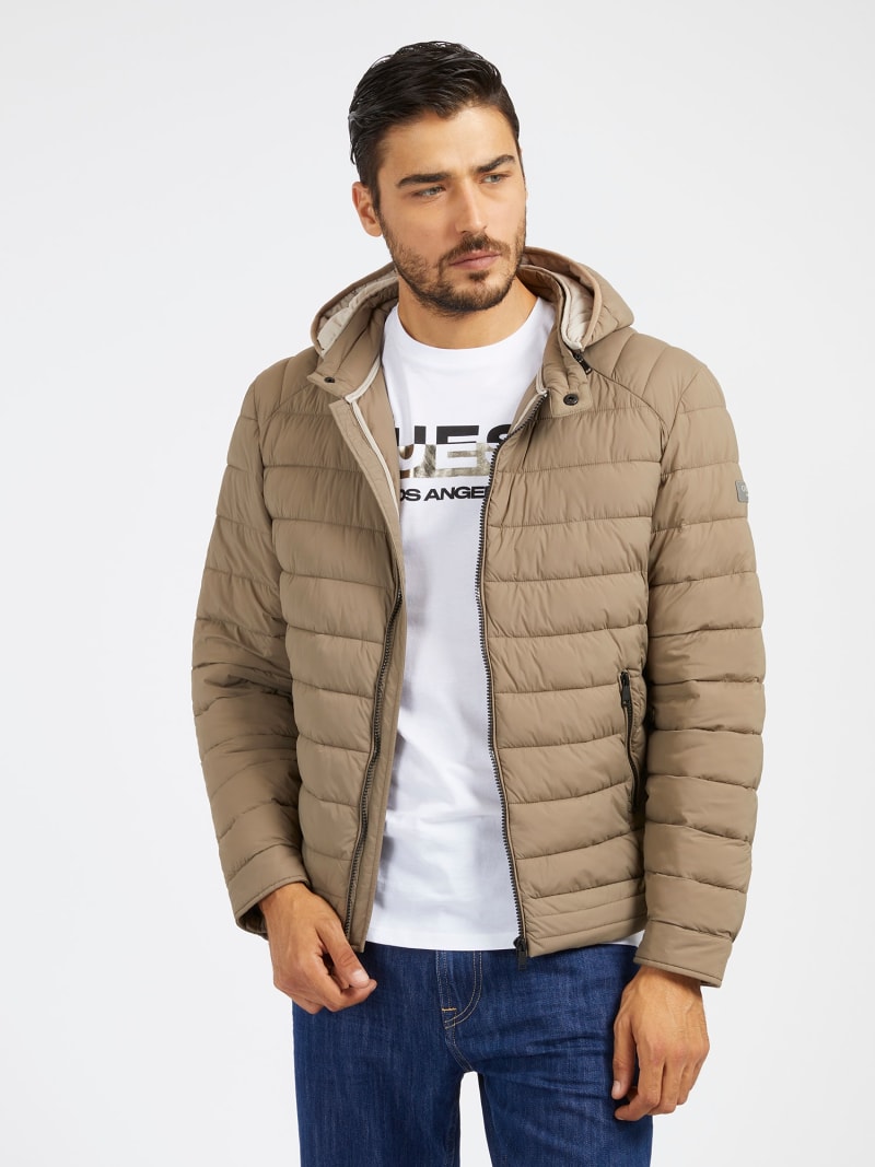 Super stretch nylon puffer jacket