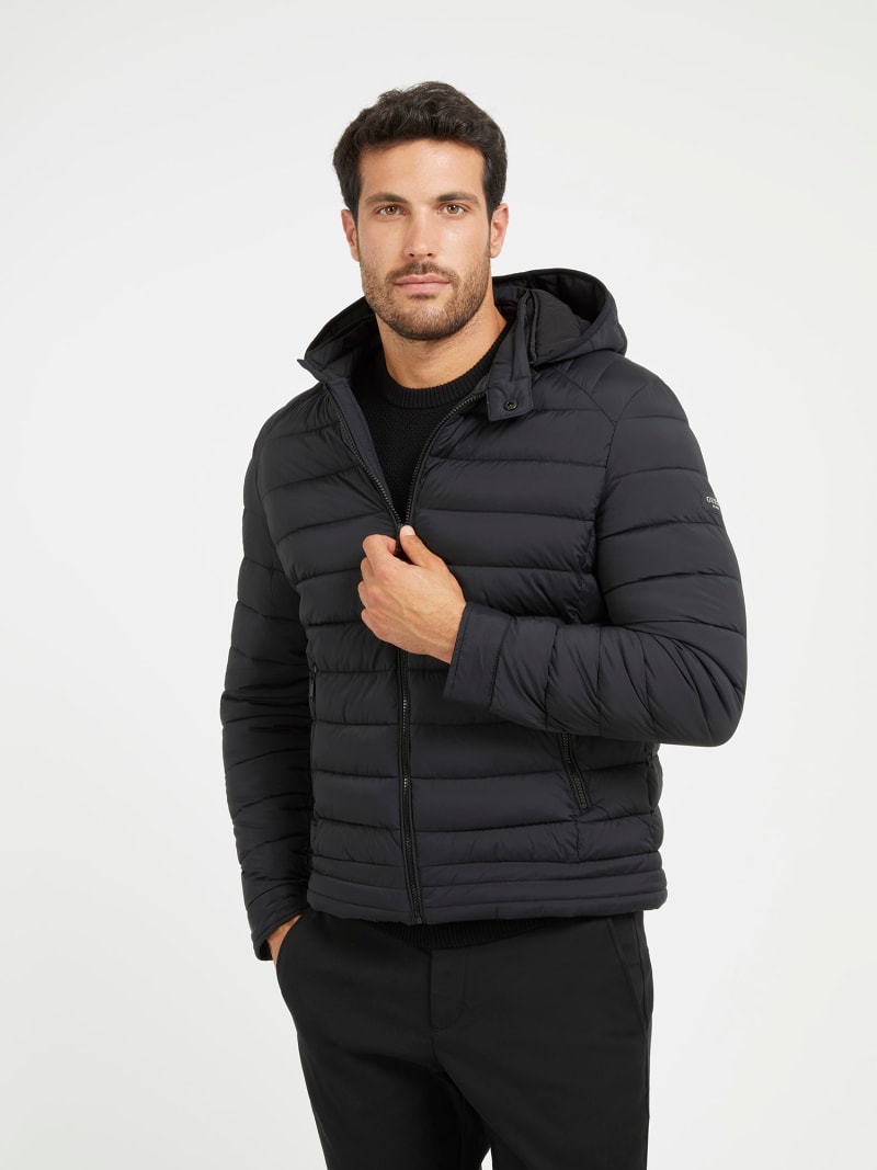 Super stretch nylon puffer jacket