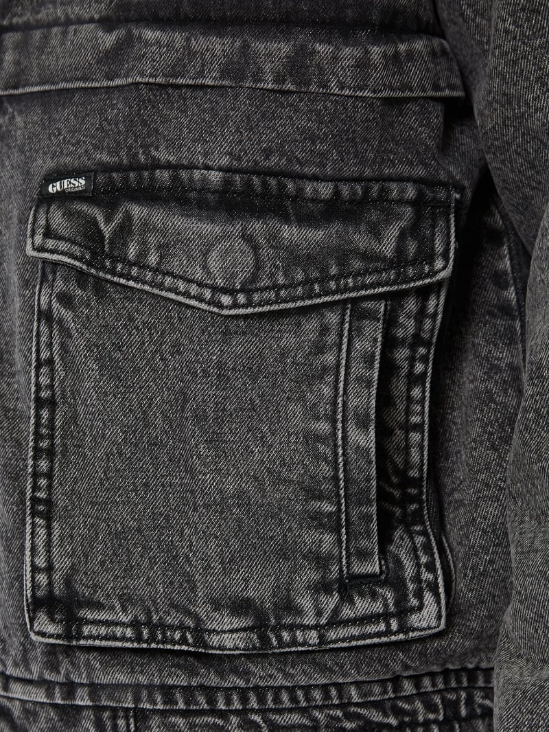 Black guess jean jacket top